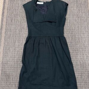 Vintage Adele Simpson Women's Black Cotton Dress